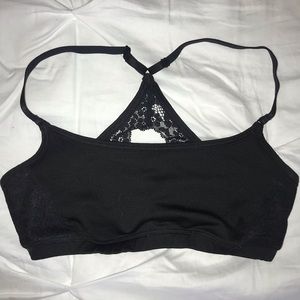 Sports Bra with Lace Detailing